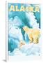 Alaska Polar Bears on Iceberg-Lantern Press-Framed Art Print