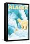Alaska Polar Bears on Iceberg-Lantern Press-Framed Stretched Canvas