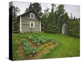 Alaska-Pratt Museum Homestead and Outhouse Built in 1929, Homer, Alaska, USA-Dennis Flaherty-Stretched Canvas