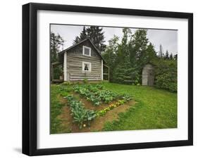 Alaska-Pratt Museum Homestead and Outhouse Built in 1929, Homer, Alaska, USA-Dennis Flaherty-Framed Photographic Print