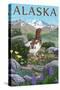 Alaska - Ptarmigan Scene-Lantern Press-Stretched Canvas