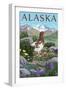 Alaska - Ptarmigan Scene-Lantern Press-Framed Art Print