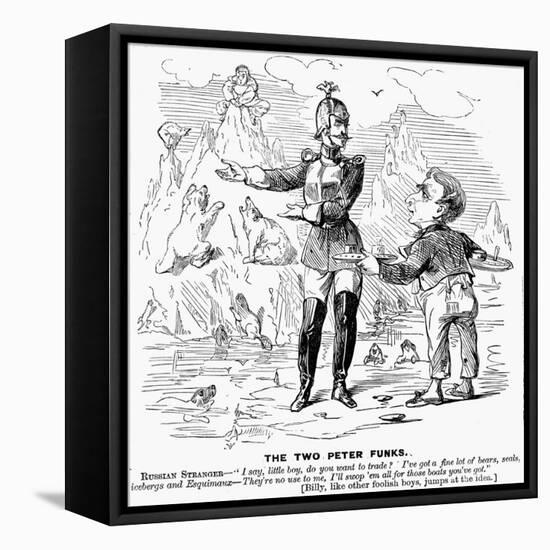 Alaska Purchase Cartoon-null-Framed Stretched Canvas