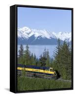 Alaska Railroad Near Girdwood, Alaska, United States of America, North America-null-Framed Stretched Canvas