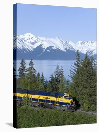 Alaska Railroad Near Girdwood, Alaska, United States of America, North America-null-Stretched Canvas