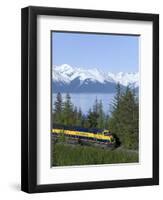 Alaska Railroad Near Girdwood, Alaska, United States of America, North America-null-Framed Premium Photographic Print