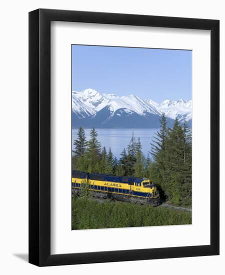 Alaska Railroad Near Girdwood, Alaska, United States of America, North America-null-Framed Premium Photographic Print