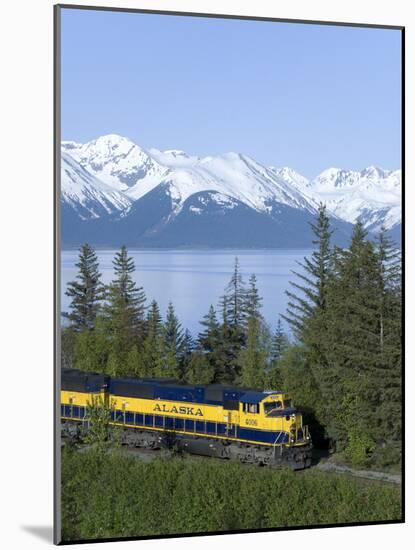 Alaska Railroad Near Girdwood, Alaska, United States of America, North America-null-Mounted Photographic Print