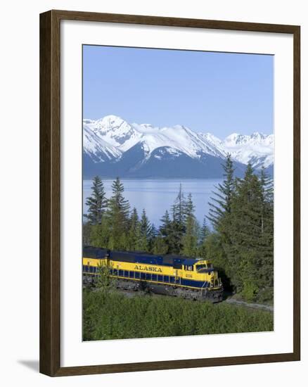 Alaska Railroad Near Girdwood, Alaska, United States of America, North America-null-Framed Photographic Print