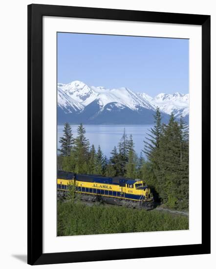 Alaska Railroad Near Girdwood, Alaska, United States of America, North America-null-Framed Photographic Print
