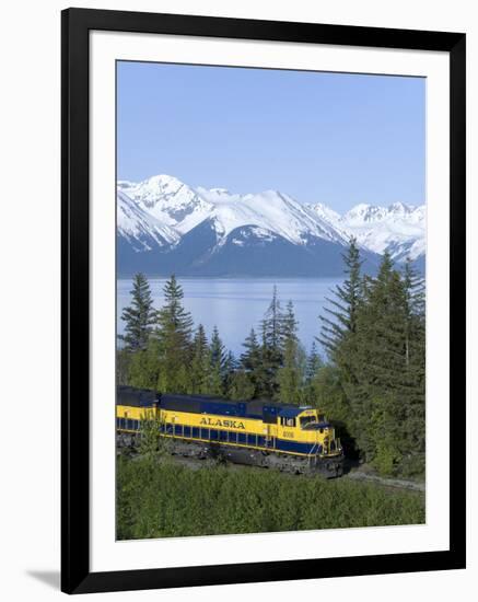 Alaska Railroad Near Girdwood, Alaska, United States of America, North America-null-Framed Photographic Print