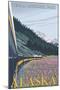 Alaska Railroad Scene, Denali National Park, Alaska-Lantern Press-Mounted Art Print