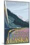 Alaska Railroad Scene, Wasilla, Alaska-Lantern Press-Mounted Art Print