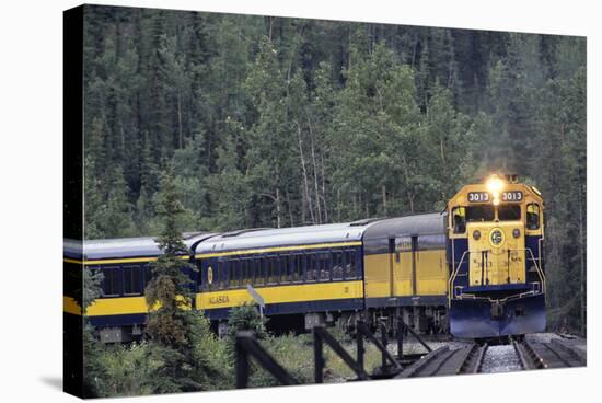 Alaska Railroad Train, Denali National Park, Alaska, USA-Gerry Reynolds-Stretched Canvas