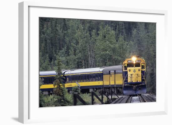 Alaska Railroad Train, Denali National Park, Alaska, USA-Gerry Reynolds-Framed Photographic Print