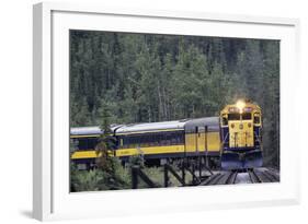 Alaska Railroad Train, Denali National Park, Alaska, USA-Gerry Reynolds-Framed Photographic Print