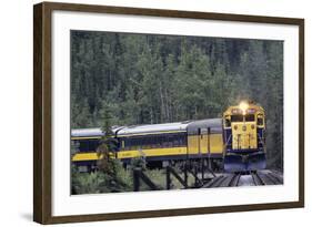 Alaska Railroad Train, Denali National Park, Alaska, USA-Gerry Reynolds-Framed Photographic Print