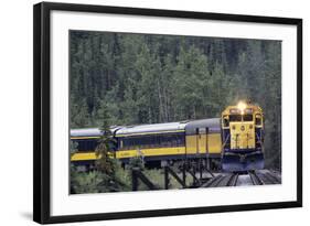 Alaska Railroad Train, Denali National Park, Alaska, USA-Gerry Reynolds-Framed Photographic Print