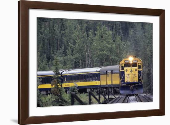 Alaska Railroad Train, Denali National Park, Alaska, USA-Gerry Reynolds-Framed Photographic Print