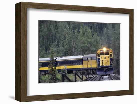 Alaska Railroad Train, Denali National Park, Alaska, USA-Gerry Reynolds-Framed Photographic Print