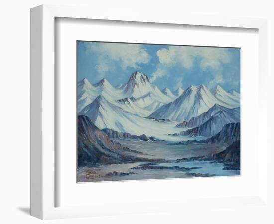Alaska Range From Richardson Highway-Anna P. Gellenbeck-Framed Giclee Print