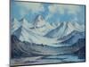 Alaska Range From Richardson Highway-Anna P. Gellenbeck-Mounted Giclee Print