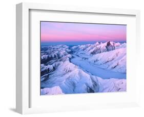 Alaska Range with Alpen Glow, Denali National Park, Alaska, USA-Dee Ann Pederson-Framed Photographic Print