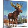 Alaska's Mighty Moose-English School-Mounted Giclee Print
