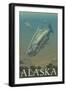 Alaska, Salmon View-Lantern Press-Framed Art Print