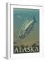 Alaska, Salmon View-Lantern Press-Framed Art Print
