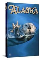 Alaska - Sea Otter-Lantern Press-Stretched Canvas