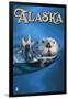 Alaska - Sea Otter-Lantern Press-Framed Art Print