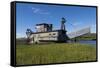 Alaska, Seward Peninsula, Nome. Swanberg Dredge, Gold Dredge-Cindy Miller Hopkins-Framed Stretched Canvas