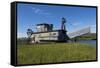 Alaska, Seward Peninsula, Nome. Swanberg Dredge, Gold Dredge-Cindy Miller Hopkins-Framed Stretched Canvas