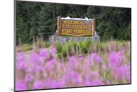 Alaska. Sign at Kenai Peninsula Entrance-Jaynes Gallery-Mounted Photographic Print