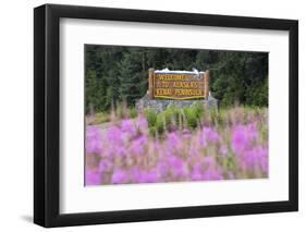 Alaska. Sign at Kenai Peninsula Entrance-Jaynes Gallery-Framed Photographic Print
