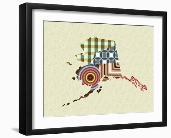 Alaska State Map-Lanre Adefioye-Framed Giclee Print