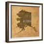 Alaska State Words-David Bowman-Framed Giclee Print