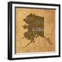 Alaska State Words-David Bowman-Framed Giclee Print