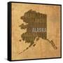 Alaska State Words-David Bowman-Framed Stretched Canvas