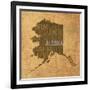 Alaska State Words-David Bowman-Framed Giclee Print