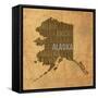 Alaska State Words-David Bowman-Framed Stretched Canvas