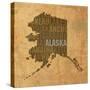 Alaska State Words-David Bowman-Stretched Canvas