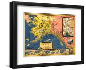 Alaska - Steamship Company Panoramic Map-Lantern Press-Framed Art Print