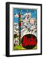 Alaska, Totem Pole-null-Framed Art Print