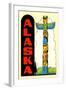 Alaska, Totem Pole-null-Framed Art Print