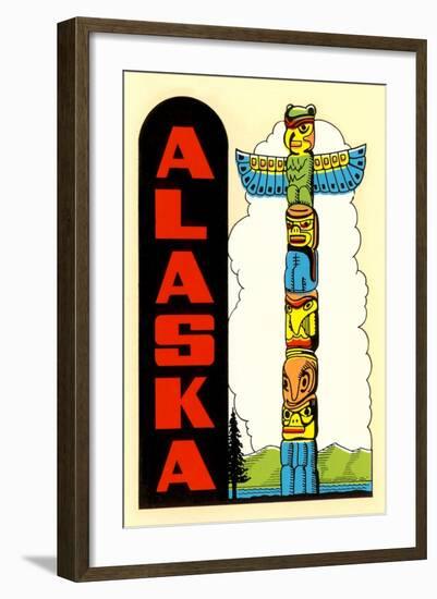 Alaska, Totem Pole-null-Framed Art Print