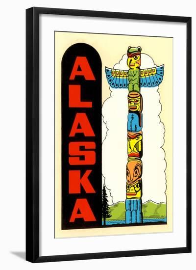 Alaska, Totem Pole-null-Framed Art Print