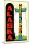 Alaska, Totem Pole-null-Mounted Art Print