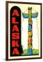 Alaska, Totem Pole-null-Framed Art Print